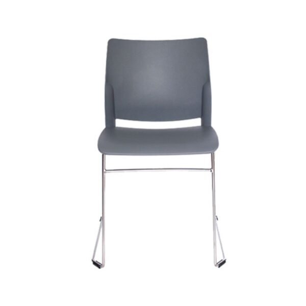 silla multiproposito o de visita Alpha, estructura trieno cromada, respaldo y asiento plastico