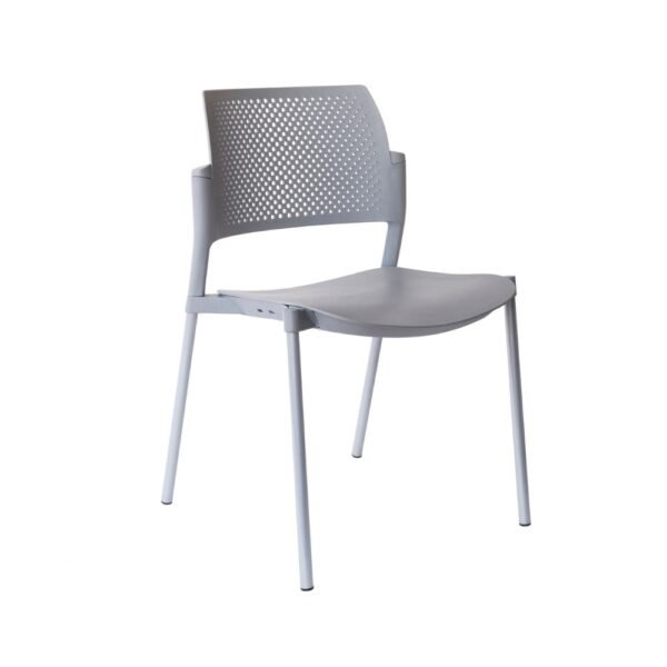 Silla multiproposito o de visita Kyos, estructura de 4 patas, asiento y resapldo de plastico