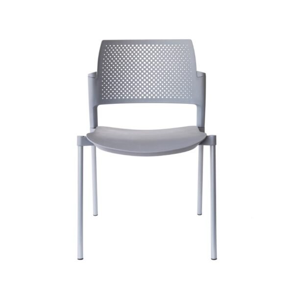 Silla multiproposito o de visita Kyos, estructura de 4 patas, asiento y resapldo de plastico