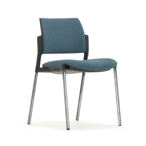 Silla multiproposito o de visita Kyos, estructura de 4 patas, asiento y respaldo tapizados