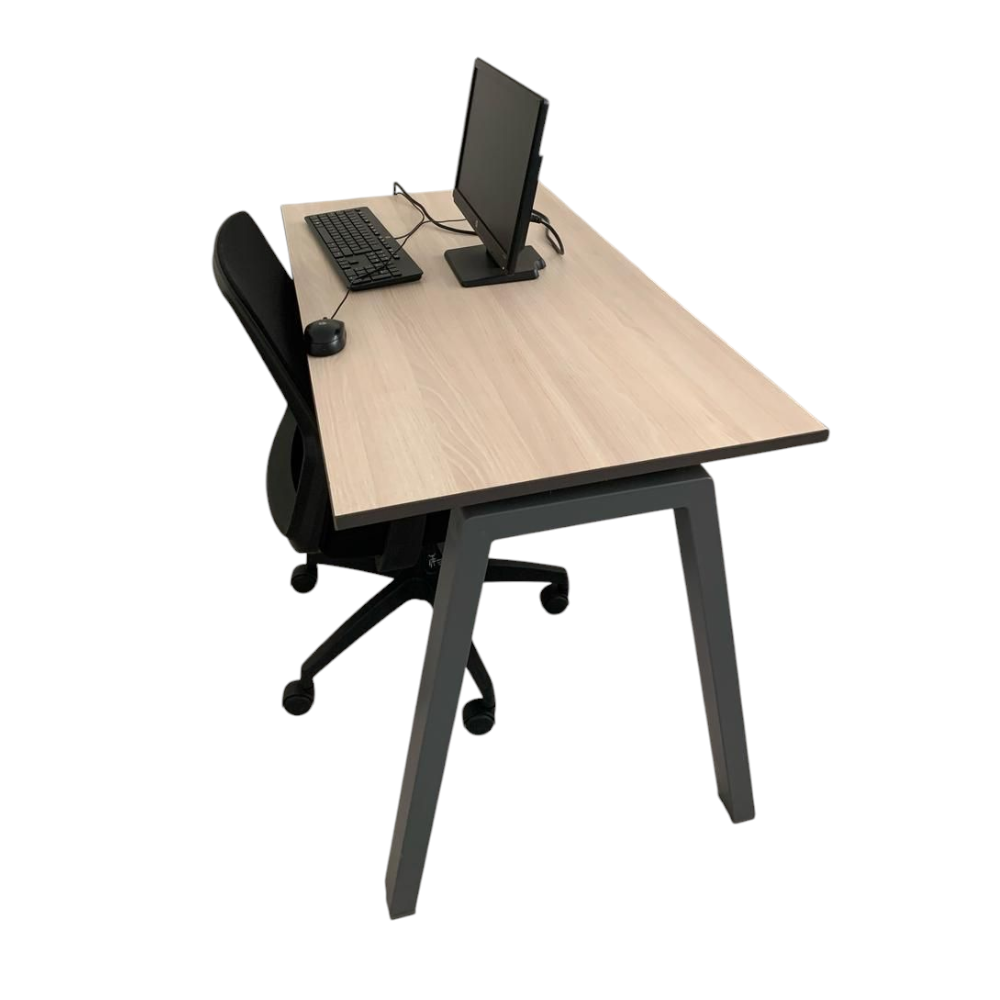 escritorio simple base bench en diagonal