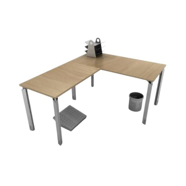 escritorio en L base metalica tipo bench modelo Arrow, especial