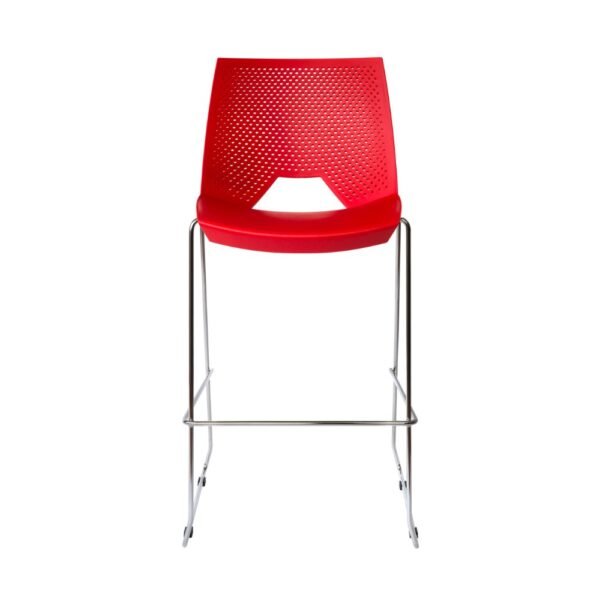 taburete Strike, estructura metalica, asiento y respaldo plastico