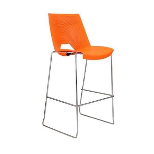 taburete Strike, estructura metalica, asiento y respaldo plastico