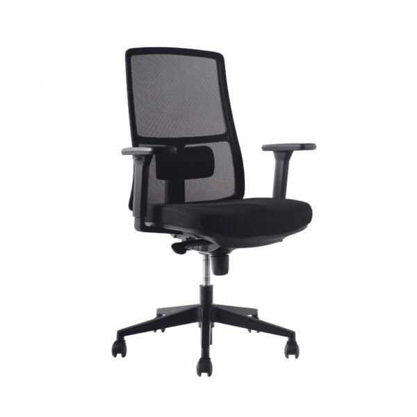 silla Tela ejecutiva profesional, sincronica, brazos regulables,asiento tapizado, respaldo malla