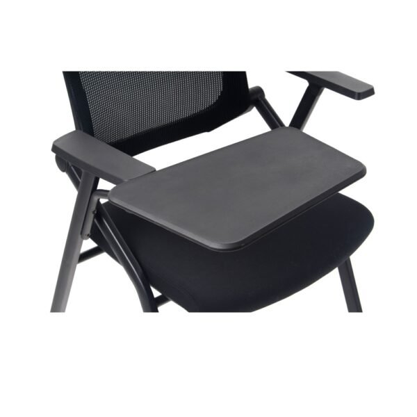 silla universitaria Elba, estructura plegable, asiento tapizado, respaldo plastico, paleta abatible