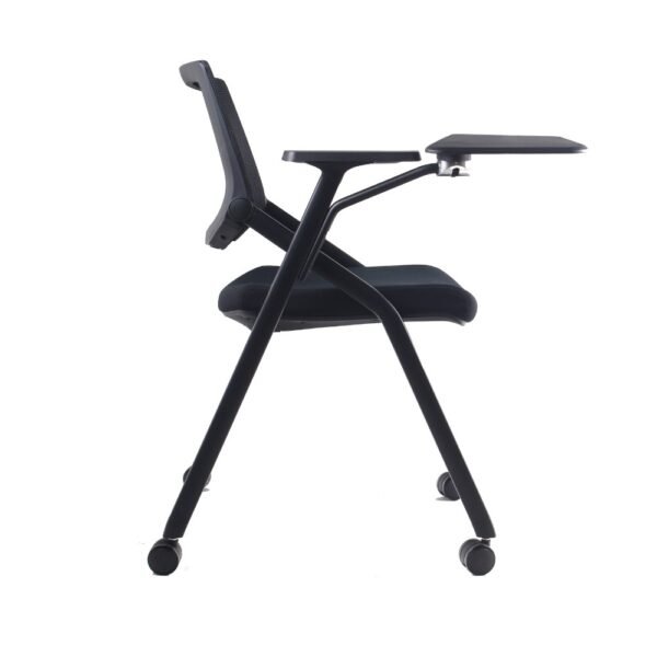 silla universitaria Elba, estructura plegable, asiento tapizado, respaldo plastico, paleta abatible