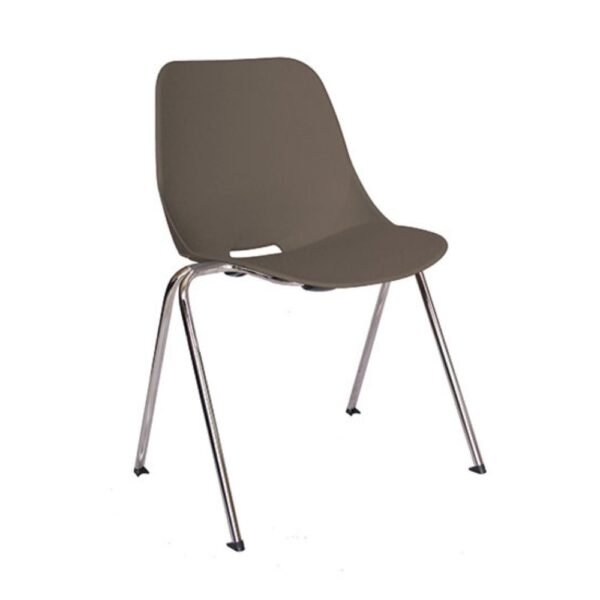 Silla de visita o multiproposito Quick, estructura de 4 patas cromadas, asiento y resplado plastico.