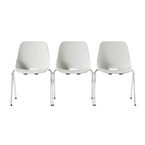 Silla de visita o multiproposito Quick, estructura de 4 patas cromadas, asiento y resplado plastico.