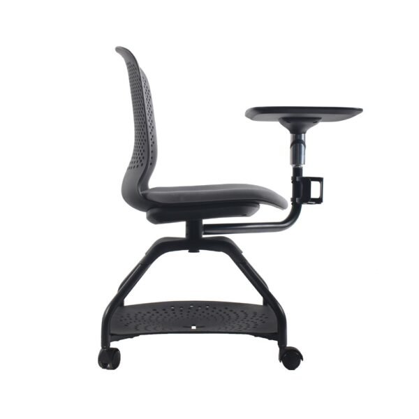 silla universitaria, Tiber, base giratoria con ruedas y repisa porta libros, paleta movil