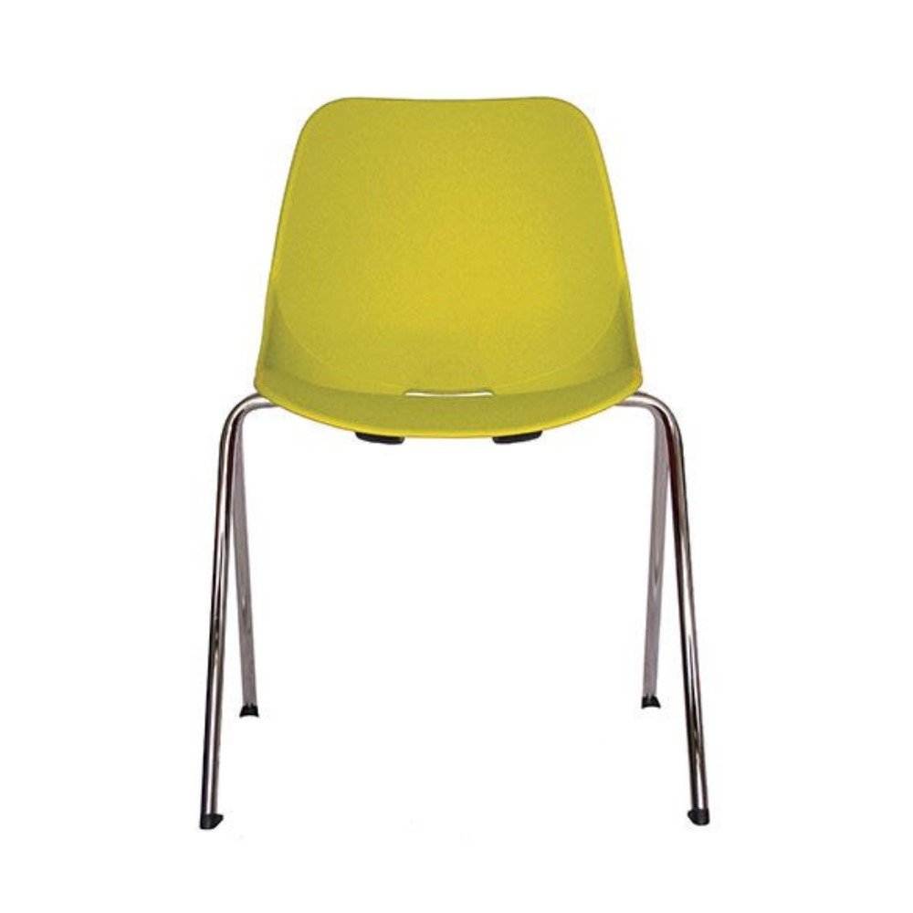 Silla de visita o multiproposito Quick, estructura de 4 patas cromadas, asiento y resplado plastico.