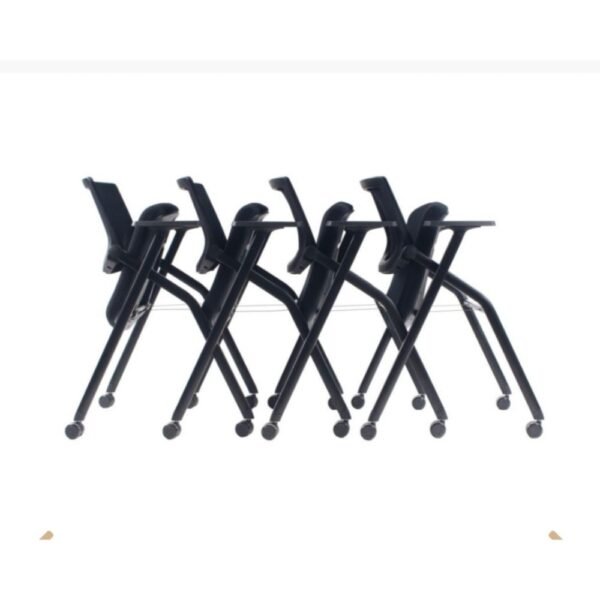 silla universitaria Elba, estructura plegable, asiento tapizado, respaldo plastico, paleta abatible