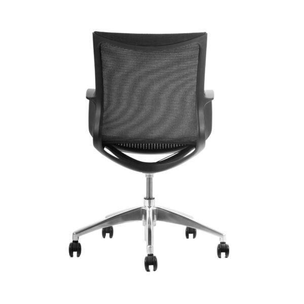 silla nilo base giratoria de aluminio, operativa, respaldo y asiento de malla