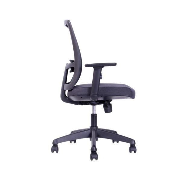 silla ejecutiva profesional Work, sincronica, brazos regulables, asiento tapizado, respaldo malla