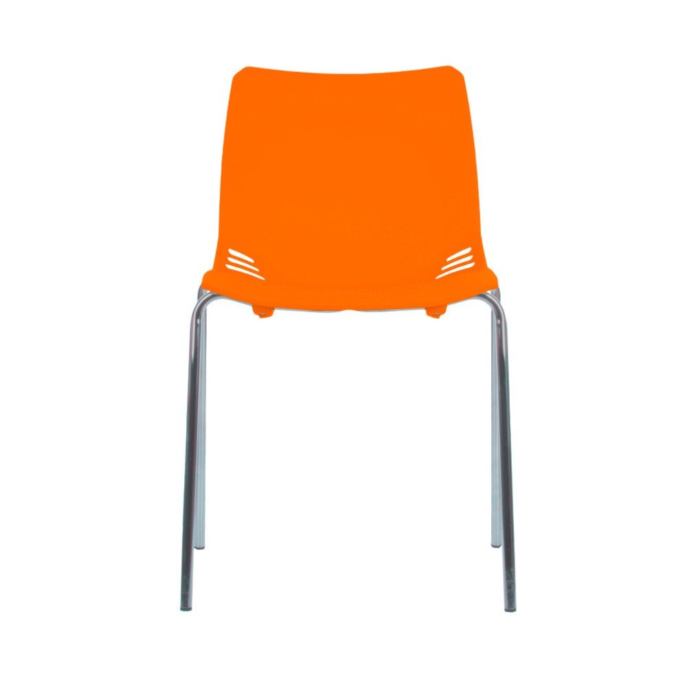 Silla de visita o multiproposito Race estructura de 4 patas cromadas, asiento y resplado plastico.