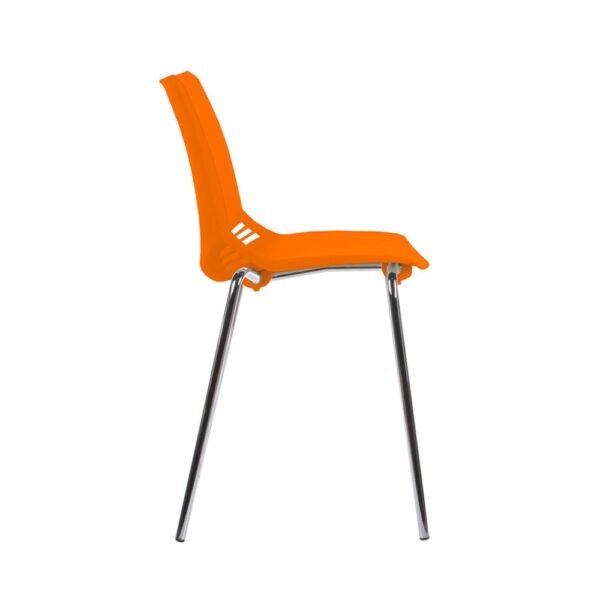 Silla de visita o multiproposito Race estructura de 4 patas cromadas, asiento y resplado plastico.