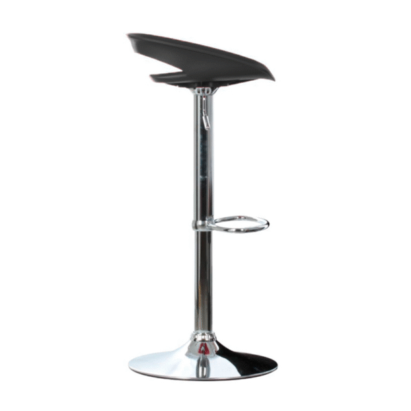 taburete Tom Up & Down ajustable en altura , apoya pies metalico, asieto de plastico