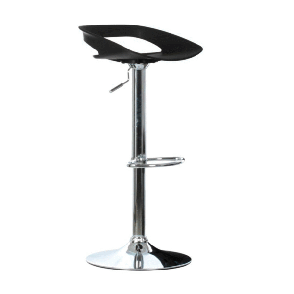 taburete Tom Up & Down ajustable en altura , apoya pies metalico, asieto de plastico