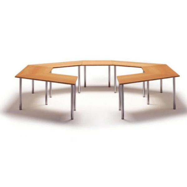 sala de capacitacion, mesas modulares, trapezoides, salas de reuniones, escritorios, bases cilindricas