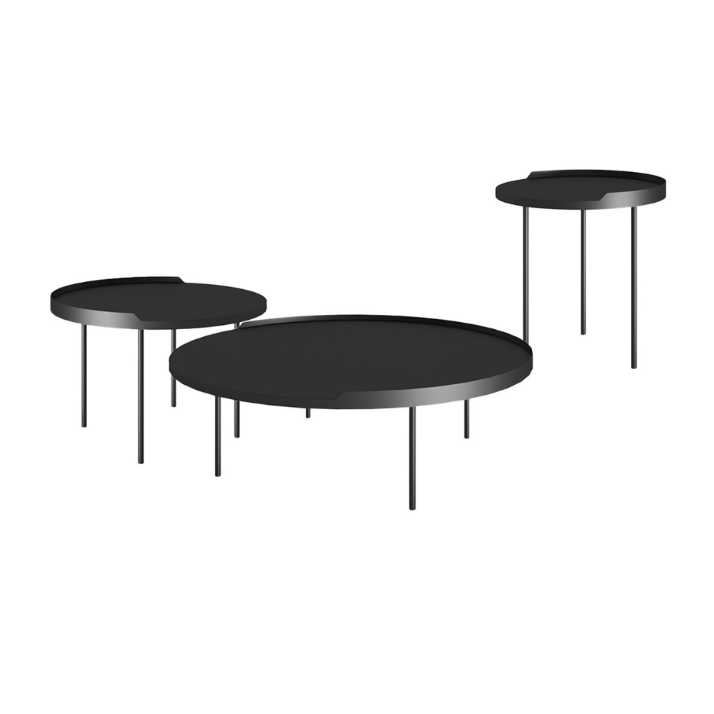 mesa redonda de centro Orion, cubierta MFC de 18mm estructra metalica