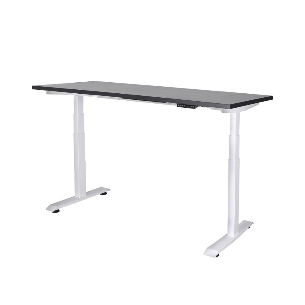 estructura Bolt de acero, escritorio con regulación de altura, patas telescópicas accionadas con dos motores (220 volt) ajuste de altura entre 62,3 y 120 cm panel digital de mando manual o 3 memorias programables.