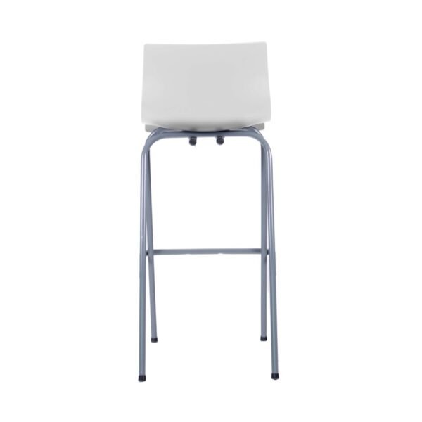 taburete Cob, estructura metalica, asiento y respaldo plastico