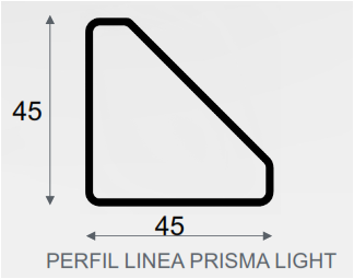 diseño perfil linea prisma light