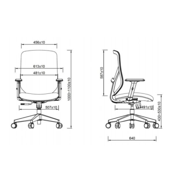 SILLA EJECUTIVA OXFORD GRIS - Imagen 3