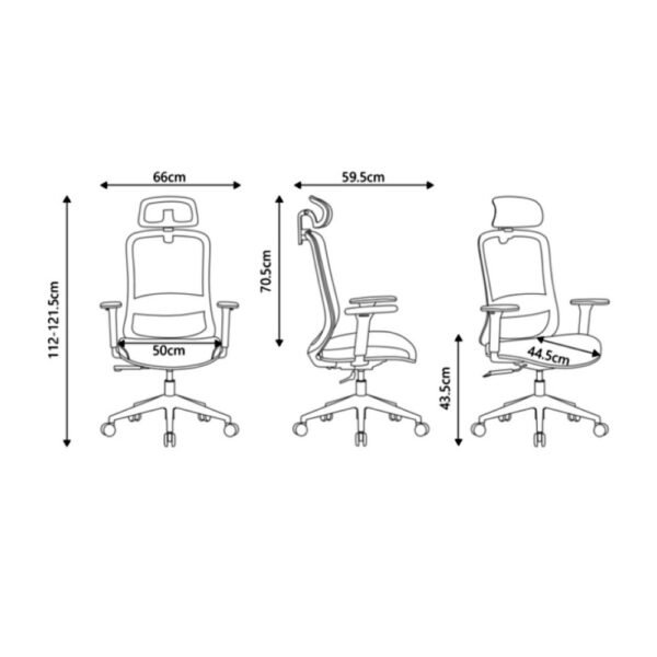 SILLA EJECUTIVA BKN GRIS - Imagen 6