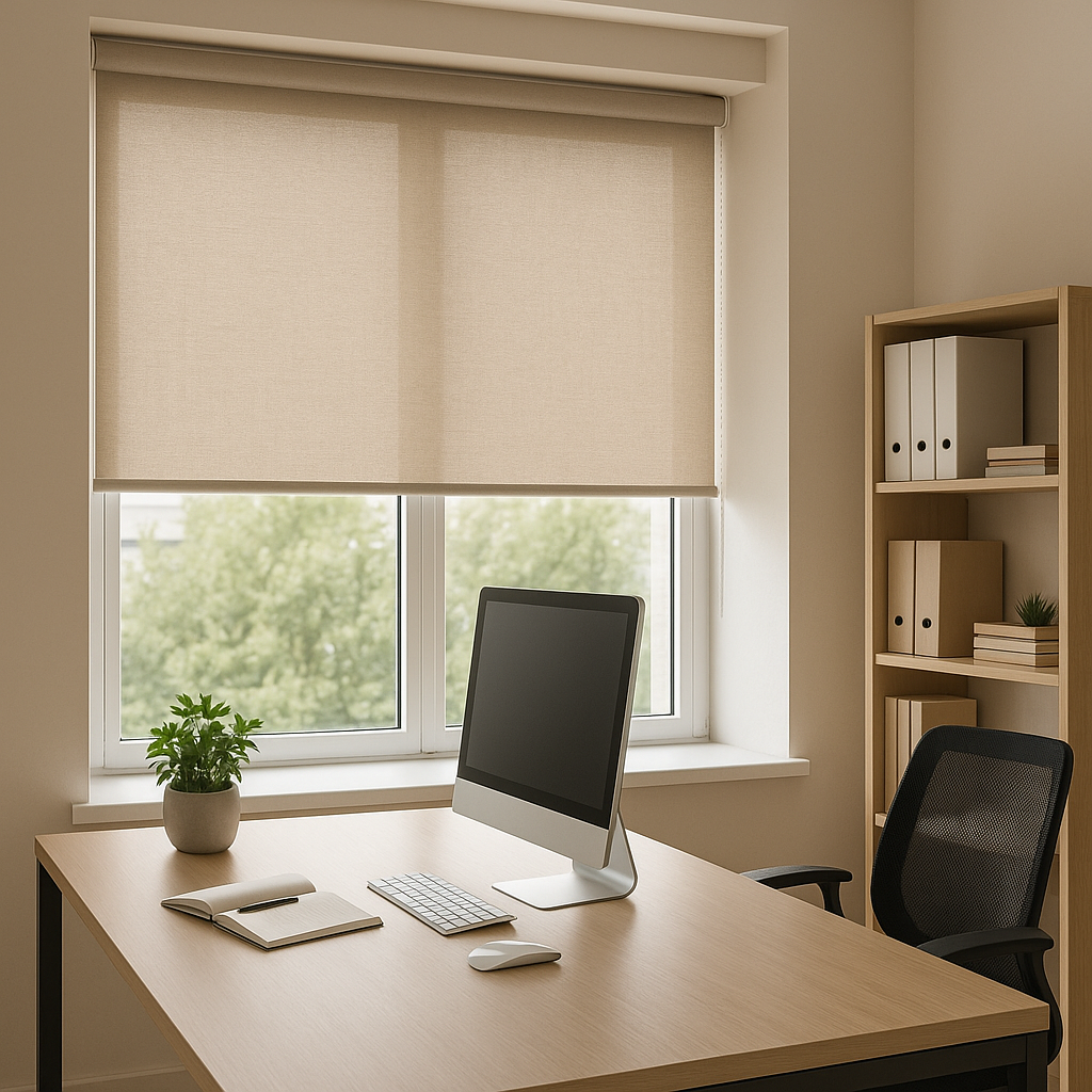 cortinas y roller, oficina, casa